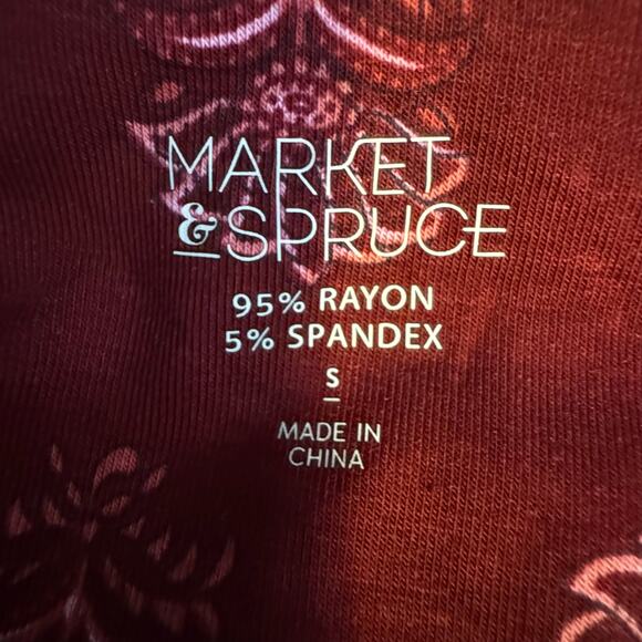 Market & Spruce Sleeveless Red Printed Tie Waist Scoop Neck Jumpsuit Small NWOT - Picture 5 of 9